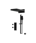 MiamiBox04G Black 3-Way Non-Shared Thermostatic Shower Kit with Dual-Function Aquasheet Rainhead - Aquabrass