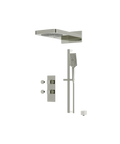 MiamiBox04G Polished Nickel 3-Way Non-Shared Thermostatic Shower Kit with Dual-Function Aquasheet Rainhead - Aquabrass-1