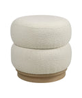 Miele Ivory Boucle Ottoman-1
