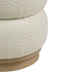 Miele Ivory Boucle Ottoman-2