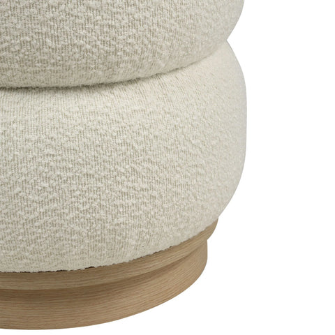 Miele Ivory Boucle Ottoman-2