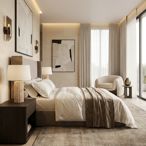 Milena Natural Travertine Table Lamp 