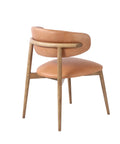 Milo Hazelnut Modern Leather Dining Chair-4