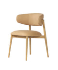 Milo Nude Modern Leather Dining Chair-1