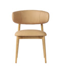 Milo Nude Modern Leather Dining Chair-2