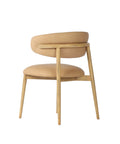 Milo Nude Modern Leather Dining Chair-4