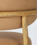 Milo Nude Modern Leather Dining Chair-6