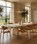 Milo Nude Modern Leather Dining Chair-1