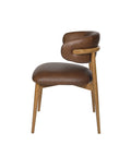 Milo Vintage Mocha Modern Leather Dining Chair-3