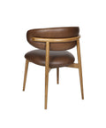 Milo Vintage Mocha Modern Leather Dining Chair-4