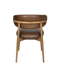 Milo Vintage Mocha Modern Leather Dining Chair-5
