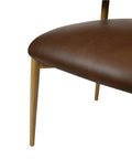 Milo Vintage Mocha Modern Leather Dining Chair-6