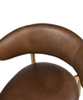 Milo Vintage Mocha Modern Leather Dining Chair-8