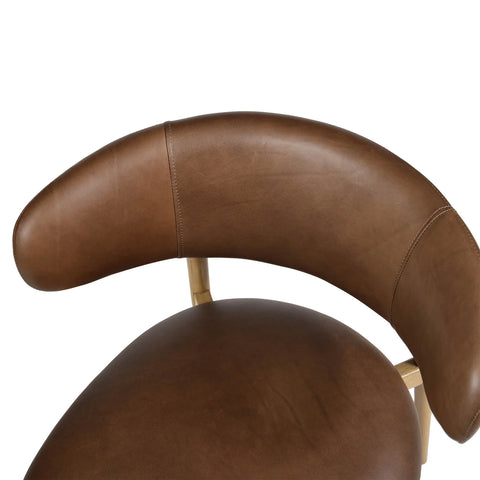 Milo Vintage Mocha Modern Leather Dining Chair-8