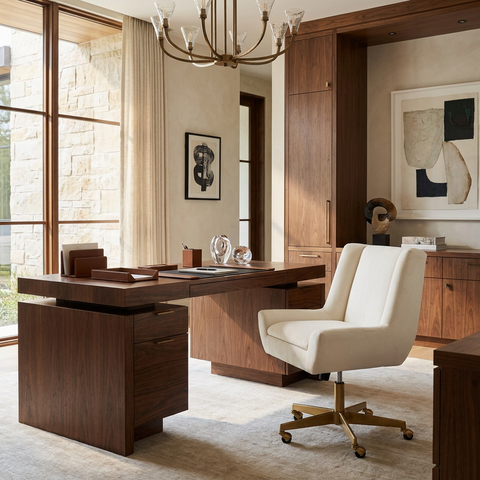 Mirian Zenith Alabaster Performance Fabric Office Chair 