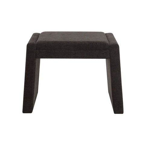 Moita Black Chenille Accent Stool-1