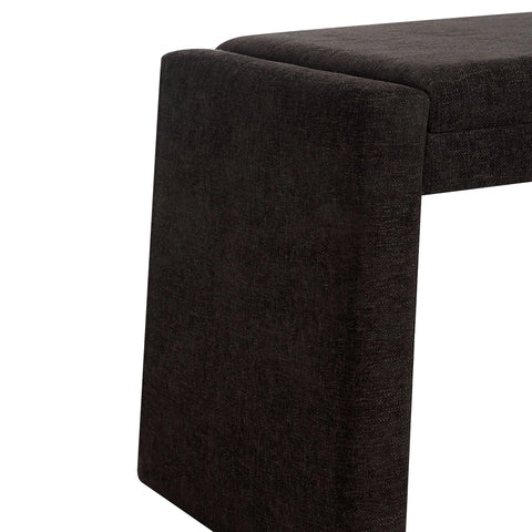 Moita Black Chenille Accent Stool-3