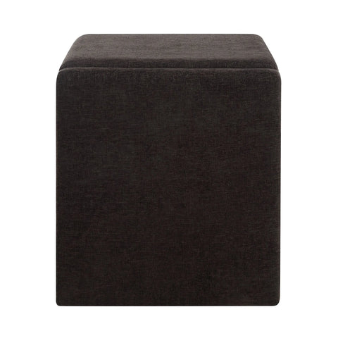 Moita Black Chenille Accent Stool-4