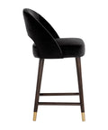 Monae Black Modern Upholstered Counter Stool-3