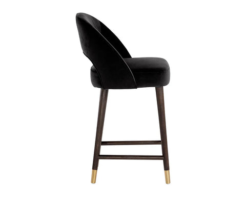 Monae Black Modern Upholstered Counter Stool-3