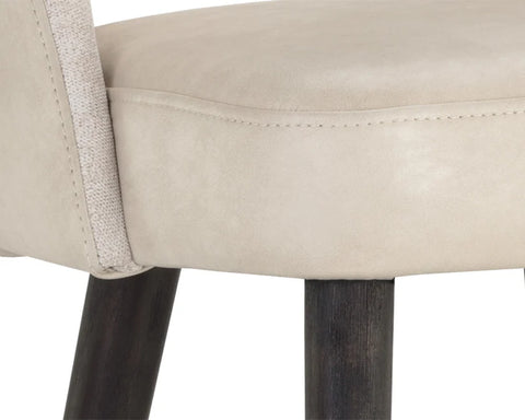 Monae Cream Modern Faux Leather Counter Stool -6