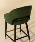 Monae Moss Modern Velvet Counter Stool-3