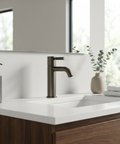 Montebello Brushed Black Chrome Single Hole Bathroom Faucet