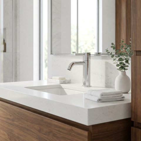 Montebello Polished Chrome Single Hole Bathroom Faucet