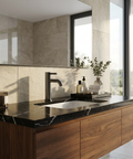 Montebello brushed black chrome single hole bathroom faucet-3