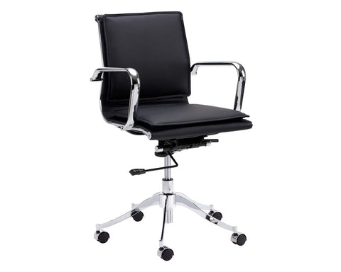 Morgan Onyx Faux Leather Office Chair-1