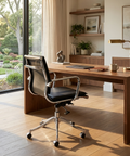 Morgan Onyx Faux Leather Office Chair