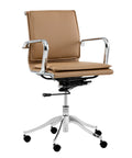Morgan Tan Faux Leather Office Chair-2