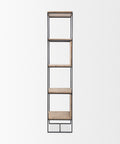 Morris Black Metal & Solid Mango Wood Shelving Unit -3