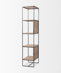 Morris Black Metal & Solid Mango Wood Shelving Unit -5