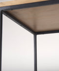 Morris Black Metal & Solid Mango Wood Shelving Unit -6