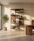 Morris Silver Metal & Solid Mango Wood 6 Tier Shelving Unit 