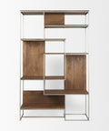 Morris Silver Metal & Solid Mango Wood 6 Tier Shelving Unit -2