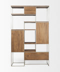 Morris Silver Metal & Solid Mango Wood 6 Tier Shelving Unit -4
