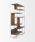 Morris Silver Metal & Solid Mango Wood 6 Tier Shelving Unit -5