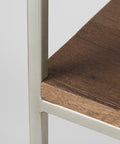 Morris Silver Metal & Solid Mango Wood Shelving Unit -7