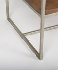 Morris Silver Metal & Solid Mango Wood Shelving Unit -8