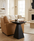 Moulin Sandblasted Black Mango Wood End Table 
