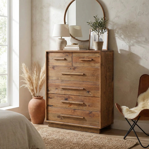 Nevada Six Drawer Tall - Dresser LH