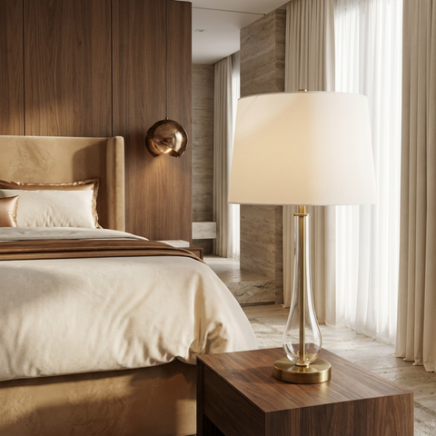 Nabi Clear Glass Table Lamps (Set of 2)