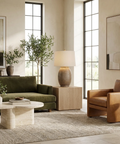 Naima Brown Wood Look Table Lamp