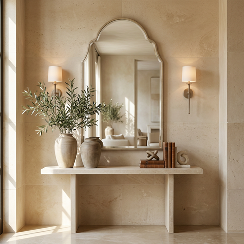 Natasha Antique Silver Wall Mirror
