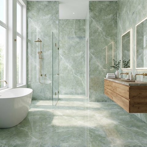 Nautil Reef Polished 24" x 48" Porcelain Tile 