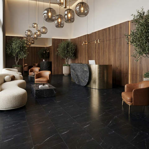 Nero Marquina Waterproof 5.5mm Vinyl Flooring