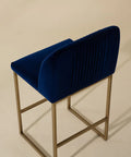 Nevin Blue Modern Upholstered Counter Stool -2