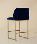 Nevin Blue Modern Upholstered Counter Stool -3